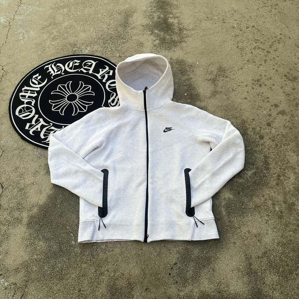 Nike Tech Fleece Windrunner Full Zip Hoodie White Heather